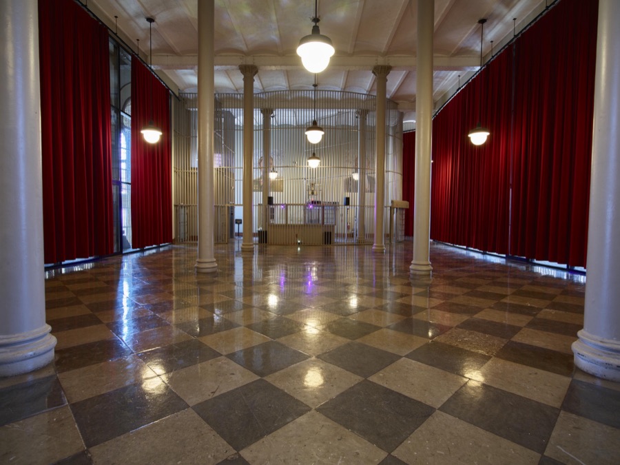 Entry area at the old Ohio State Reformatory, built in stages between 1886 and 1910 in Mansfield, Ohio
