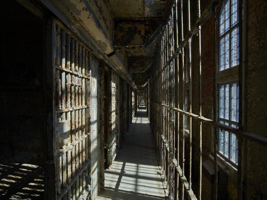 A cellblock at the old Ohio State Reformatory, built in stages between 1886 and 1910 in Mansfield, Ohio