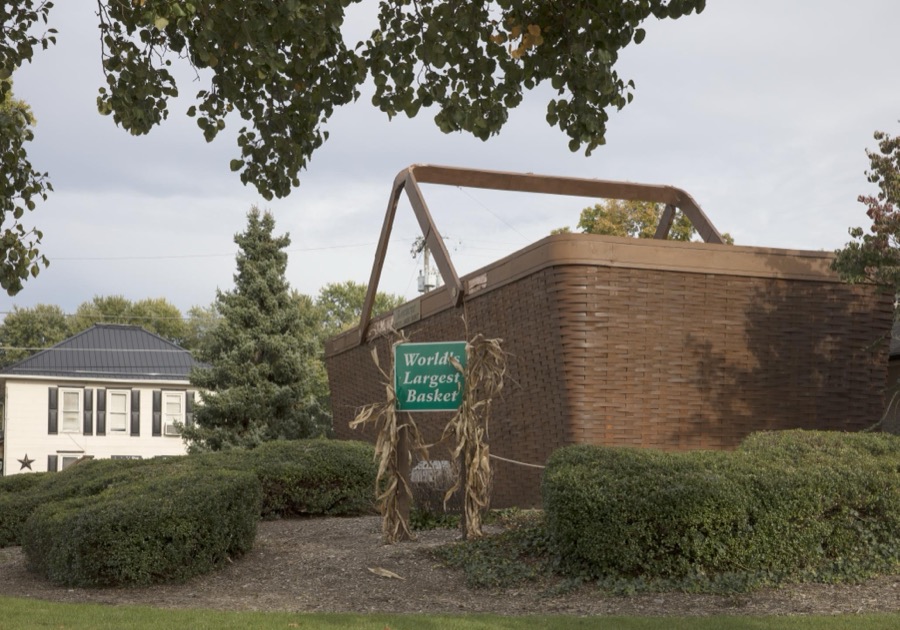 This is what Dresden, a small Central Ohio town, calls the "World's Largest Basket," though there are larger basket- shaped buildings that trace to the town
