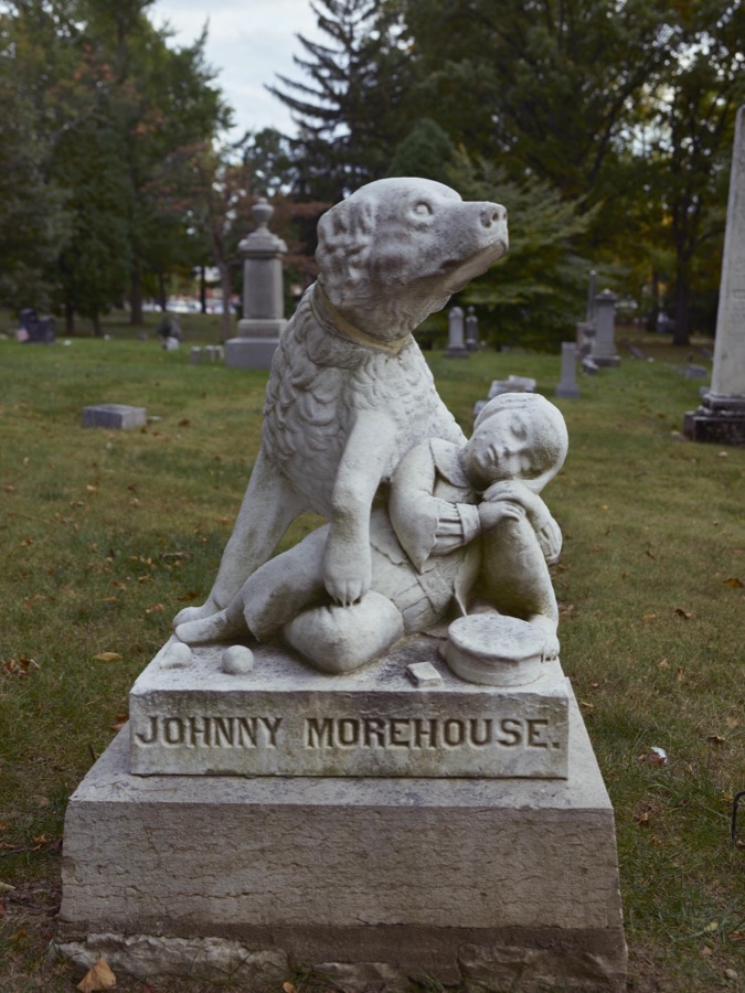 There are far more famous people than five-year-old Johnny Morehouse, a cobbler's son who died in 1860 and was buried at Woodland Cemetery and Arboretum, in Dayton, Ohio, but according to administrators, his statue is the most-visited among the cemetery's gravesites