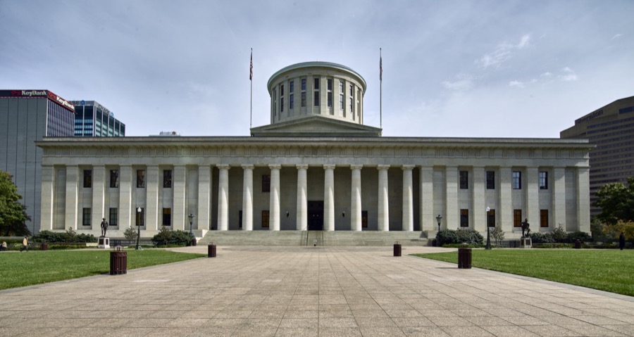 The Ohio Statehouse, as Ohioans call their capitol building in Columbus