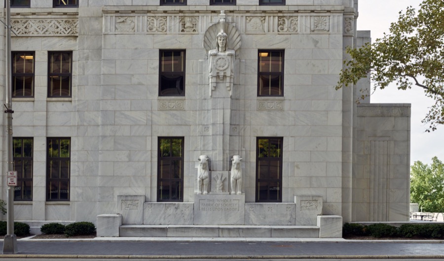 Bas-reliefs at the Thomas J. Moyer Ohio Judicial Center, home of the Ohio Supreme Court in Columbus, Ohio