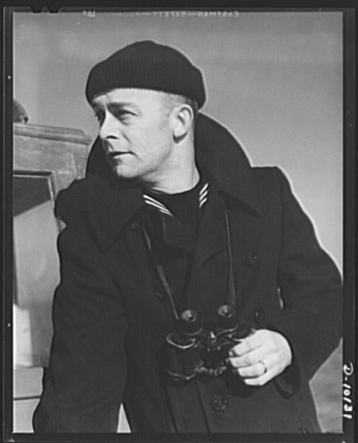 Coast Guard Auxiliary. Guardians of inland waters. Another Coast Guard temporary is John L. Doran, a Boston undertaker. He is a member of the Marblehead, Massachusetts flotilla of the auxiliary, composed of business and professional men who have made available their boats to the government for patrol duty