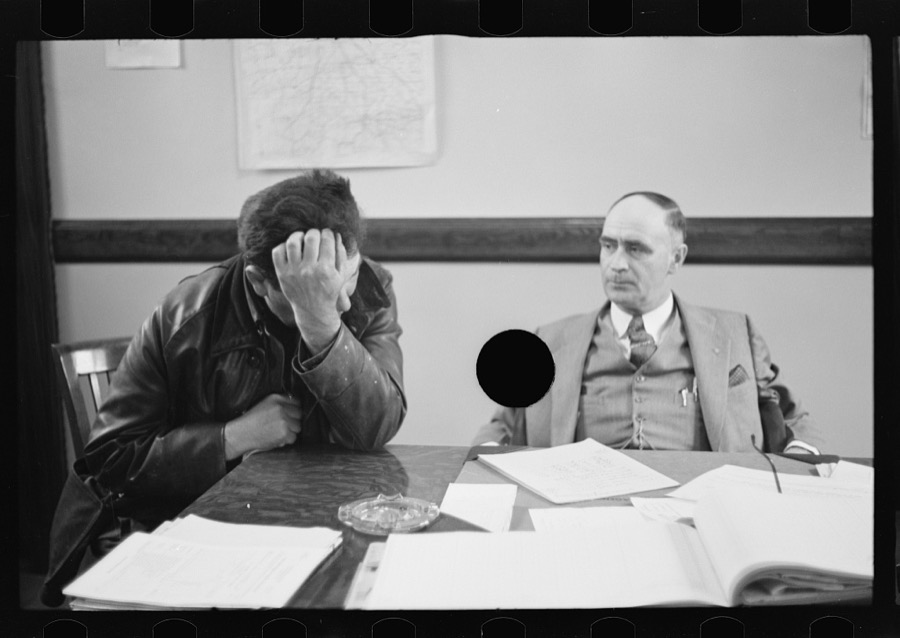 Rehabilitation client worrying over his accounts, Jackson County, Ohio