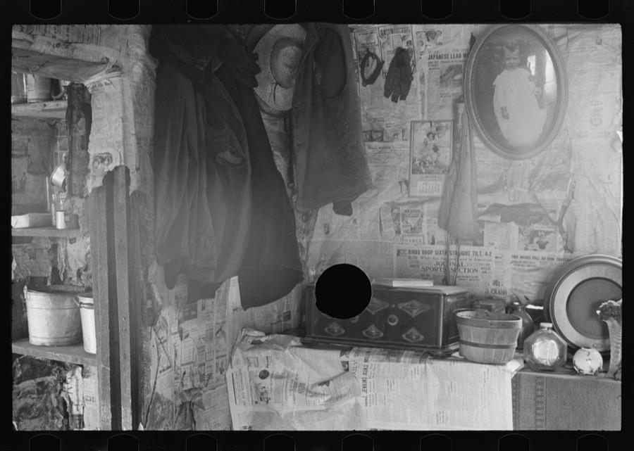 Interior of rehabilitation client's cabin, Jackson, Ohio