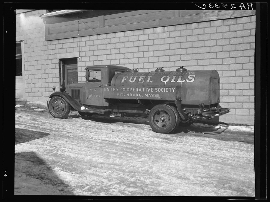 United Cooperative Society fuel oil truck. Fitchburg, Massachusetts