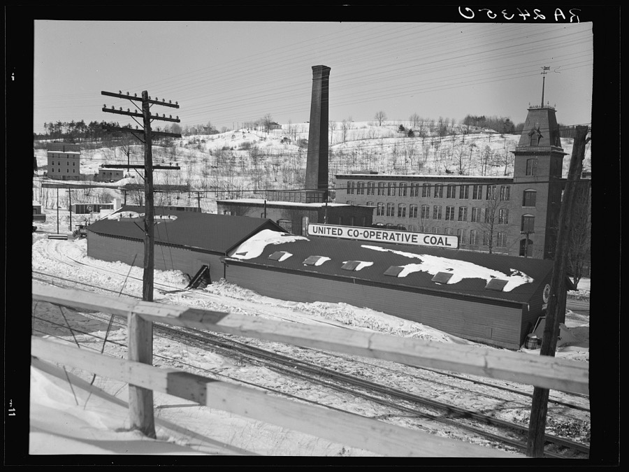 Coal yard owned by United Cooperative Society. Fitchburg, Massachusetts