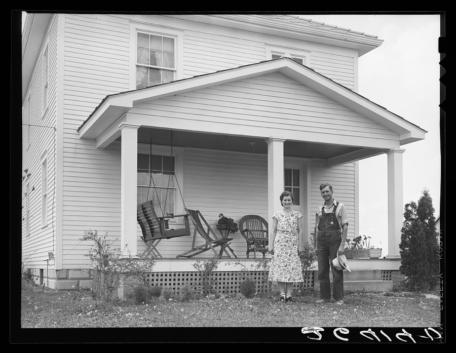 D.H. Kempton and wife, resettled in a new house. Scioto Farms, Ohio