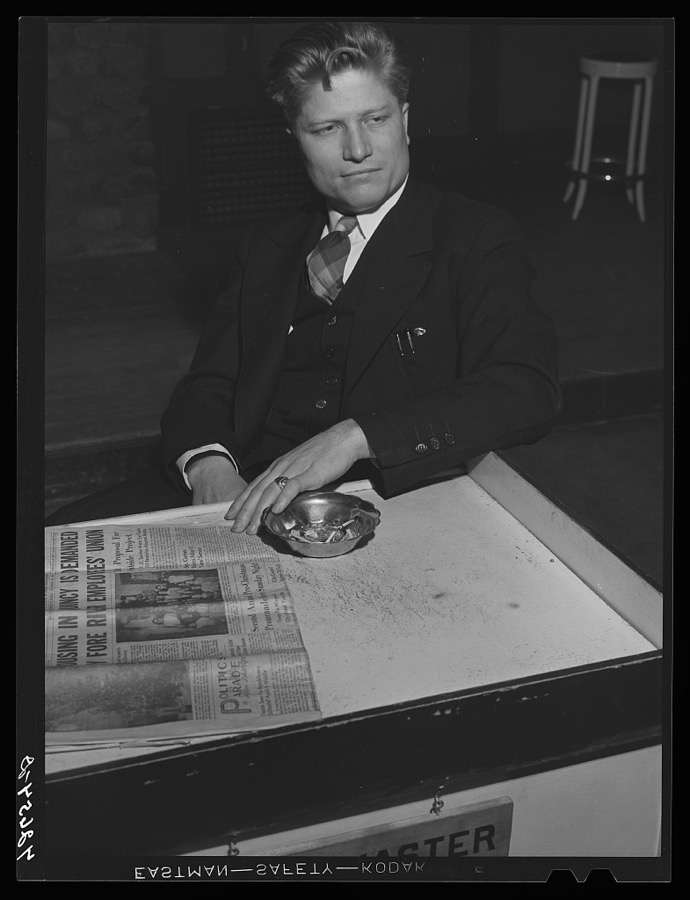 Lucien Koch, organizer in Quincy, Massachusetts for the IUMSWA (Industrial Union of Marine and Shipbuilding Workers of of America). He is active in organizing a committee to demand a housing program for Quincy