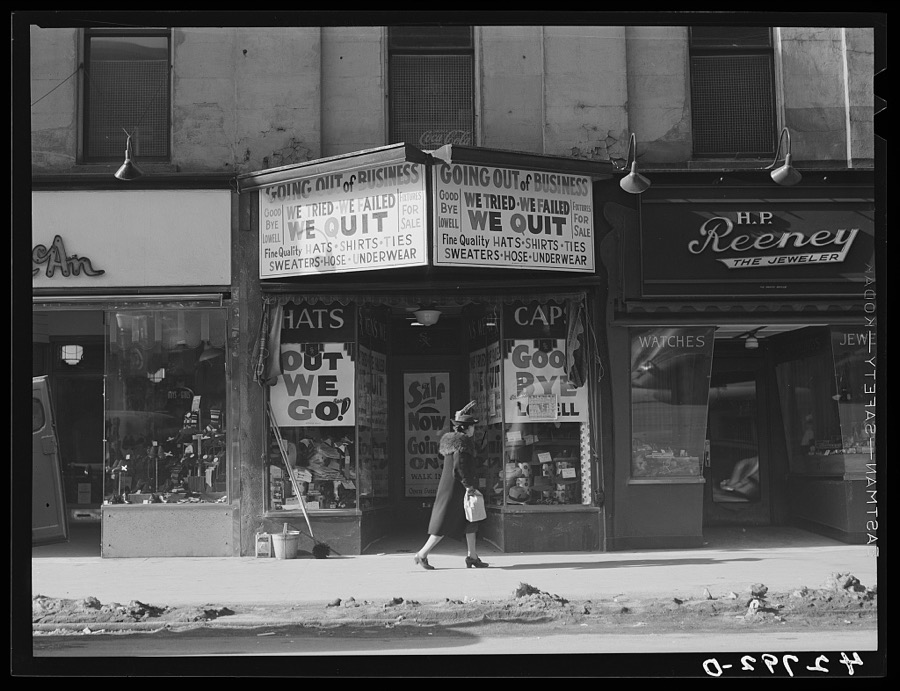 Store going out of business. Lowell, Massachusetts