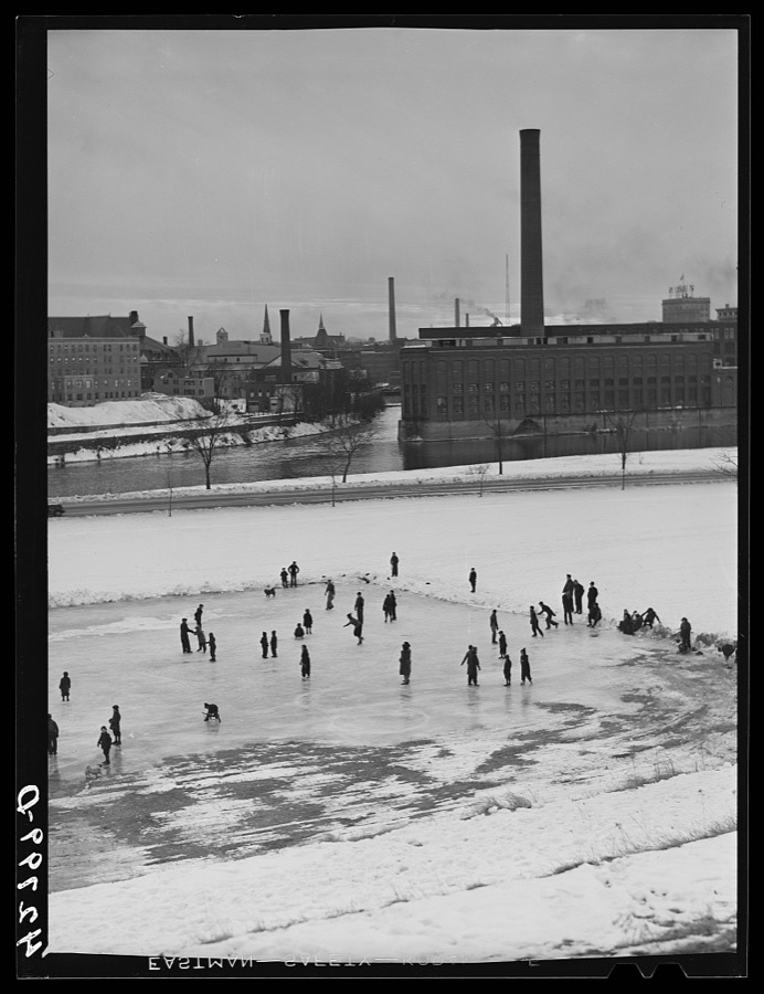 Children skating. Lowell, Massachusetts