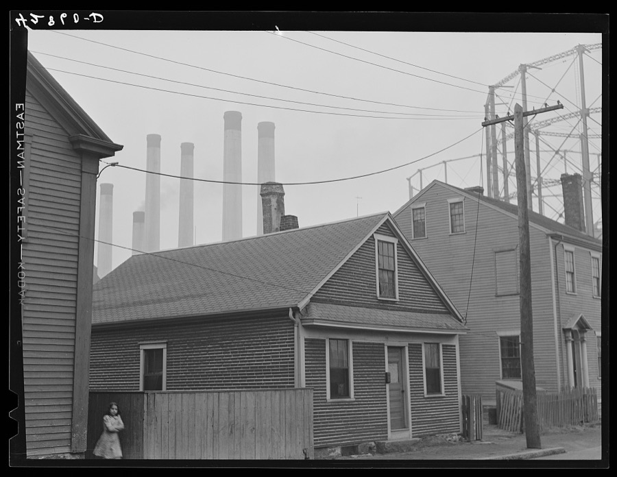 Near the waterfront in New Bedford, Massachusetts