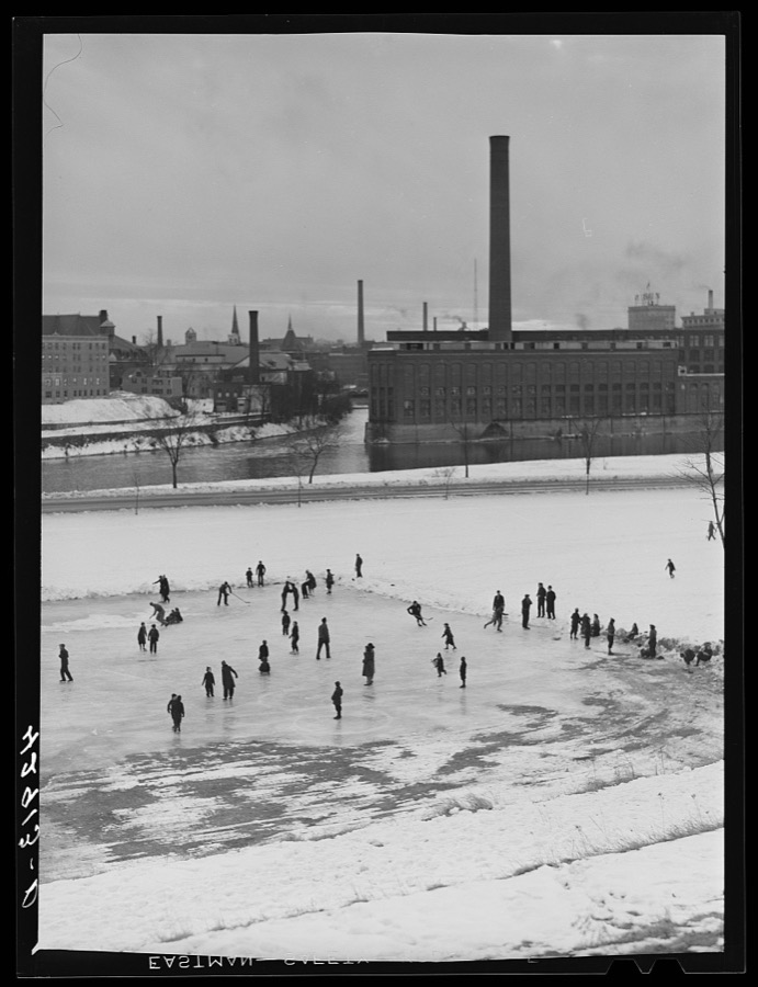 Children skating. Lowell, Massachusetts