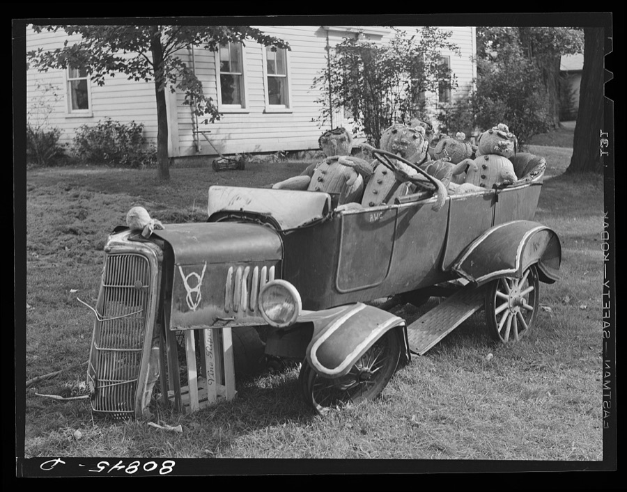 Sales attention at a wayside harvest market near Greenfield, Massachusetts