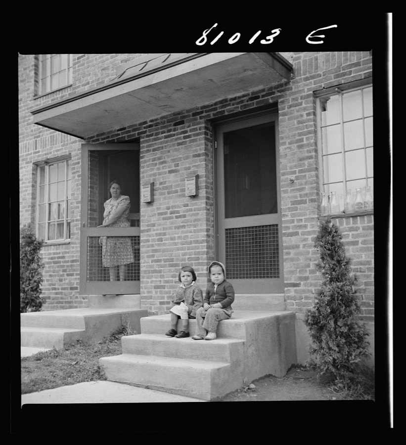 There is plenty of fresh air and sunlight for the workers' children in the FHA (Federal Housing Administration) low income housing project. Holyoke, Massachusetts