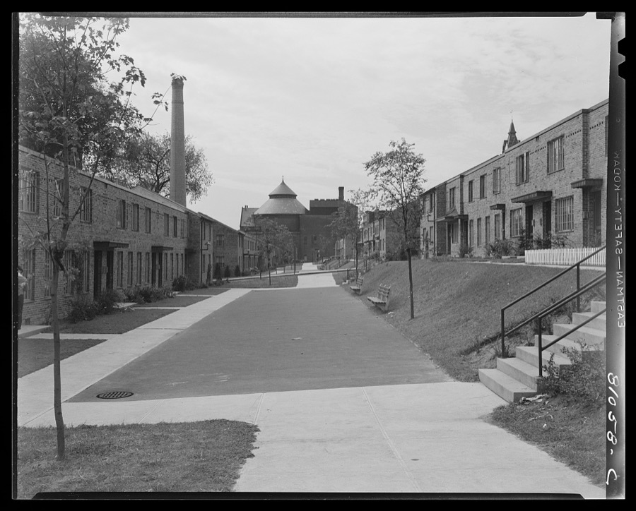 Holyoke, Massachusetts. The low income housing project of the FHA (Federal Housing Association) in the Berkshire Mountains
