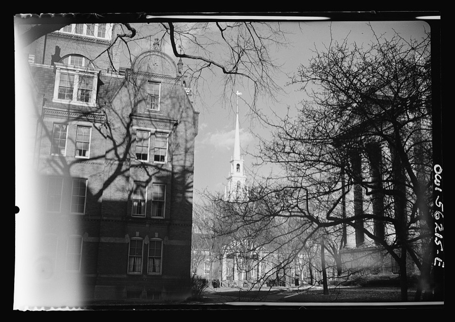 Cambridge, Massachusetts. View across Harvard Yard
