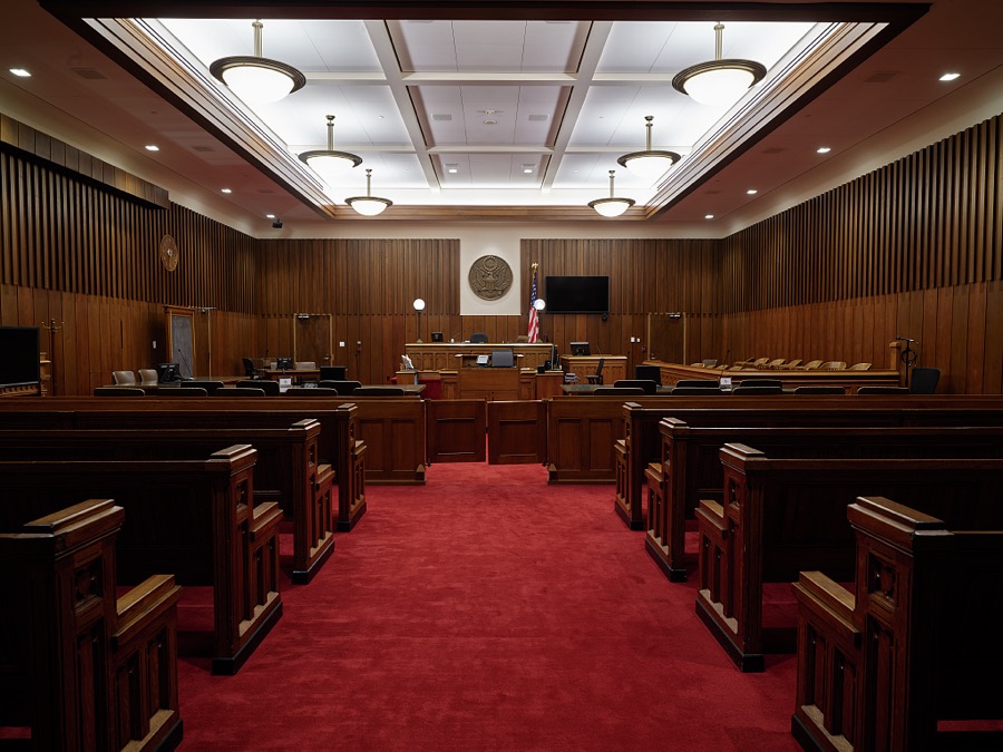 Courtroom in the Walter H. Rice Federal Building and U.S. Courthouse, Dayton, Ohio