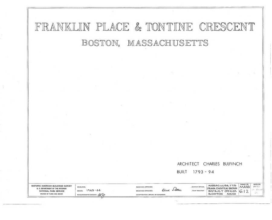 Franklin Place & Tontine Crescent, Franklin Street, Boston, Suffolk County, MA