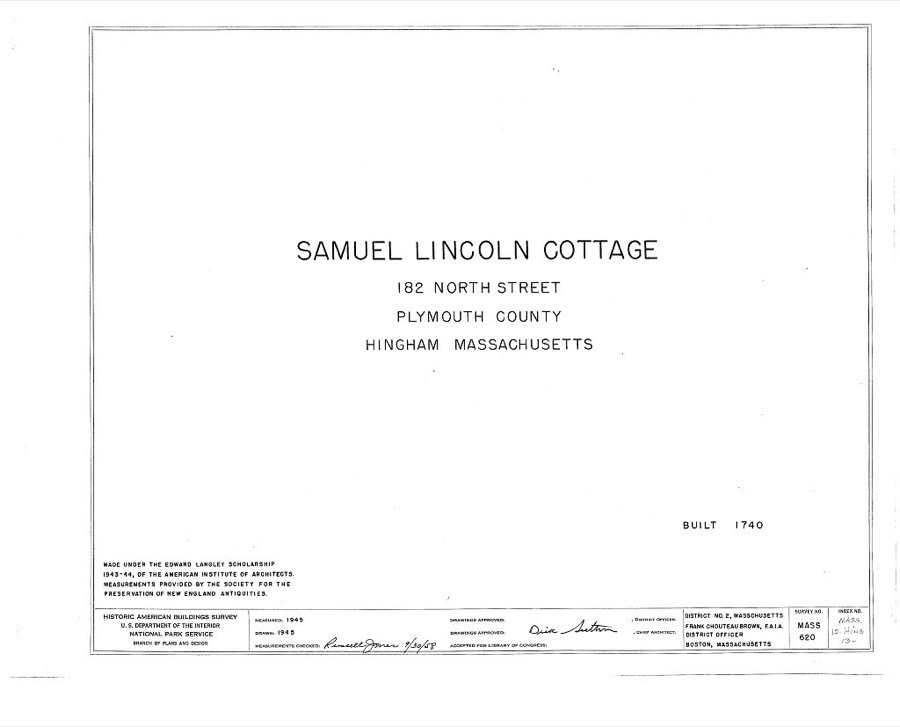 Samuel Lincoln Cottage, 182 North Street, Hingham, Plymouth County, MA