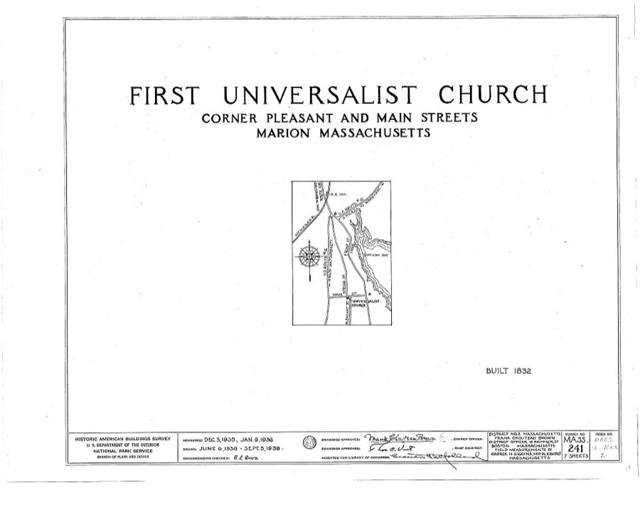 First Universalist Church, Pleasant & Main Streets, Marion, Plymouth County, MA