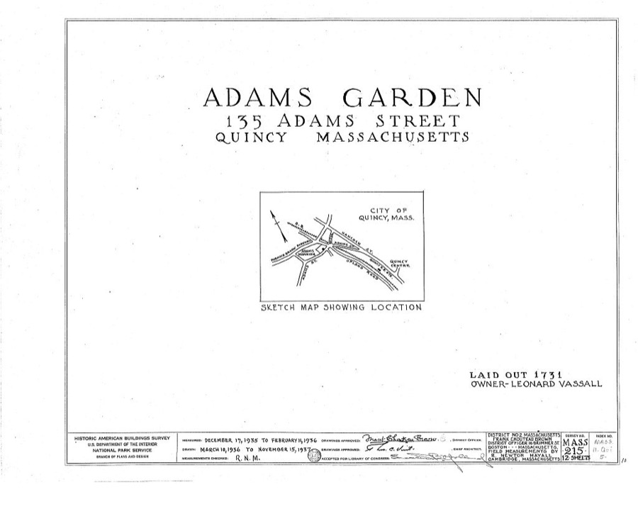 Adams Mansion Flower Garden, 135 Adams Street, Quincy, Norfolk County, MA