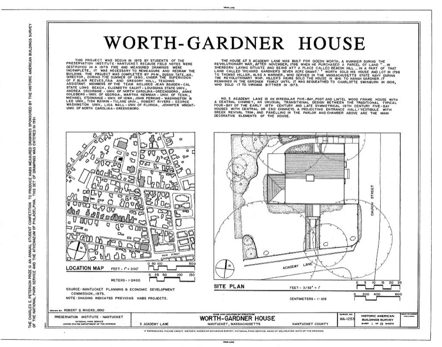 Worth-Gardner House, 3 Academy Lane, Nantucket, Nantucket County, MA