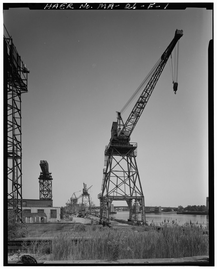 General Dynamics Corporation Shipyard, Dravo Cranes, 97 East Howard Street, Quincy, Norfolk County, MA