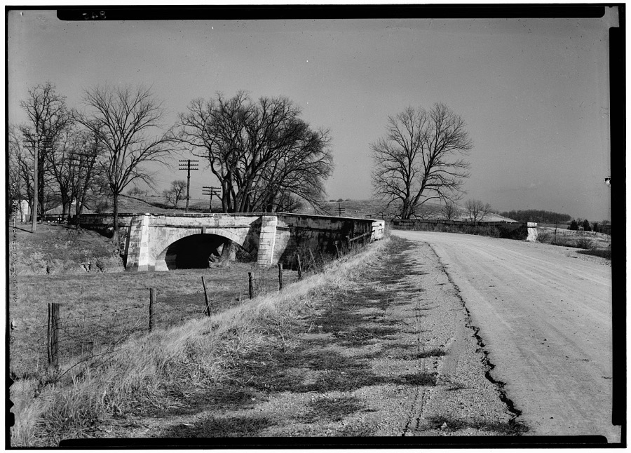 Bridge on Old National Road, North of U.S. Highway 40 at Saltfork, Cambridge, Guernsey County, OH