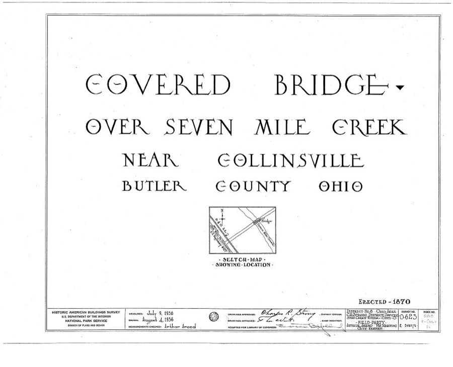 Covered Bridge, Spanning Seven Mile Creek, Collinsville, Butler County, OH