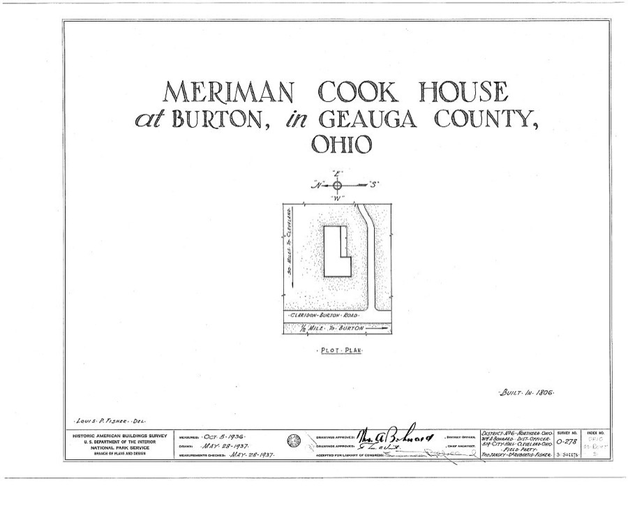 Meriman Cook House, Claridon & Burton Roads, Burton, Geauga County, OH