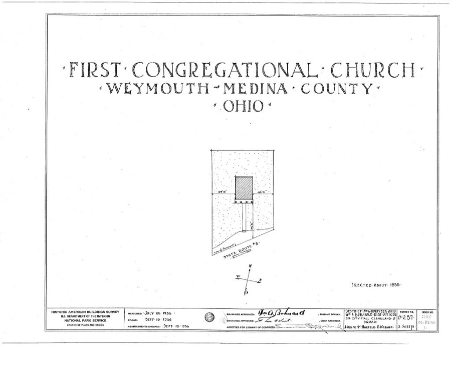 First Congregational Church, State Route 3, Weymouth, Medina County, OH