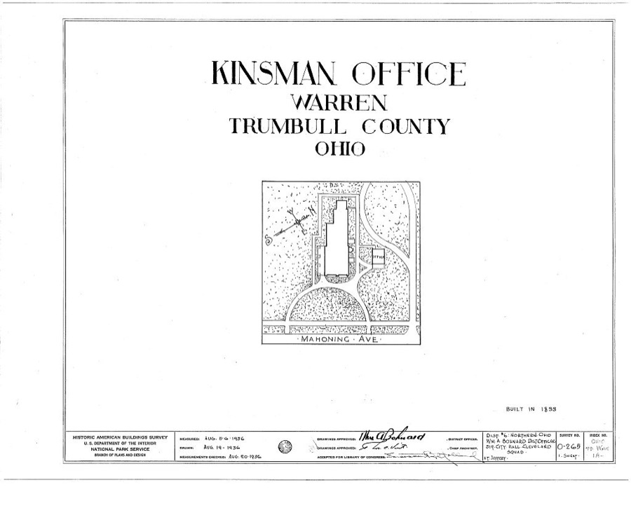 F. Kinsman Office, 303 Mahoning Avenue, Warren, Trumbull County, OH