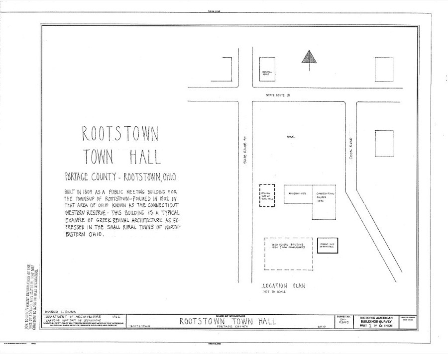 Rootstown Town Hall, State Routes 18 & 44, Rootstown, Portage County, OH