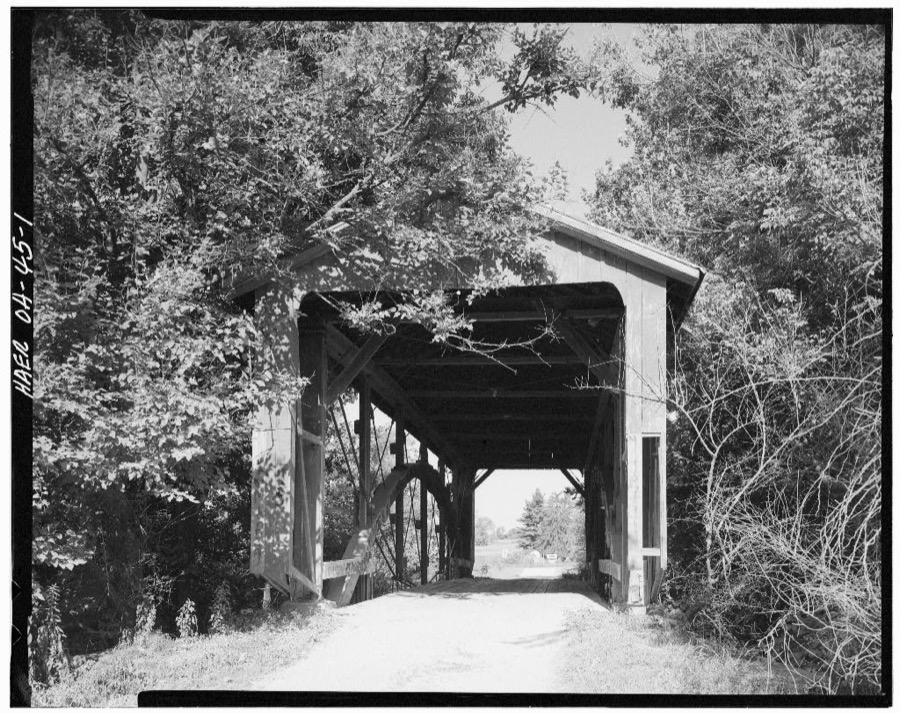 John Bright No. 2 Covered Bridge, Bish Road (Township Route 263) over Poplar Creek, Carroll, Fairfield County, OH