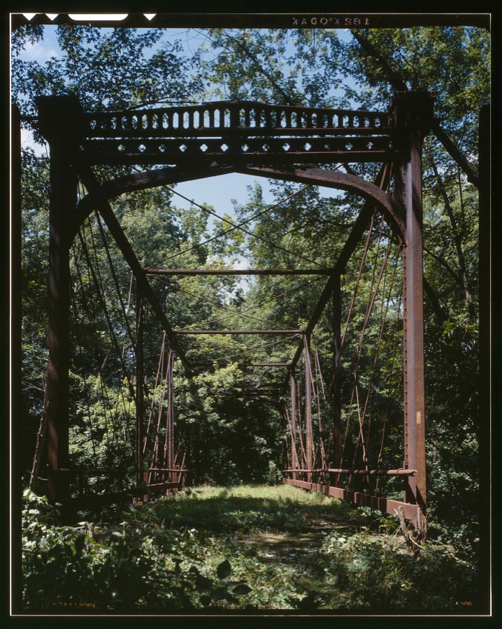 Zoarville Station Bridge, Abandoned section of Route 212 span Conotton Creek, Zoarville, Tuscarawas County, OH