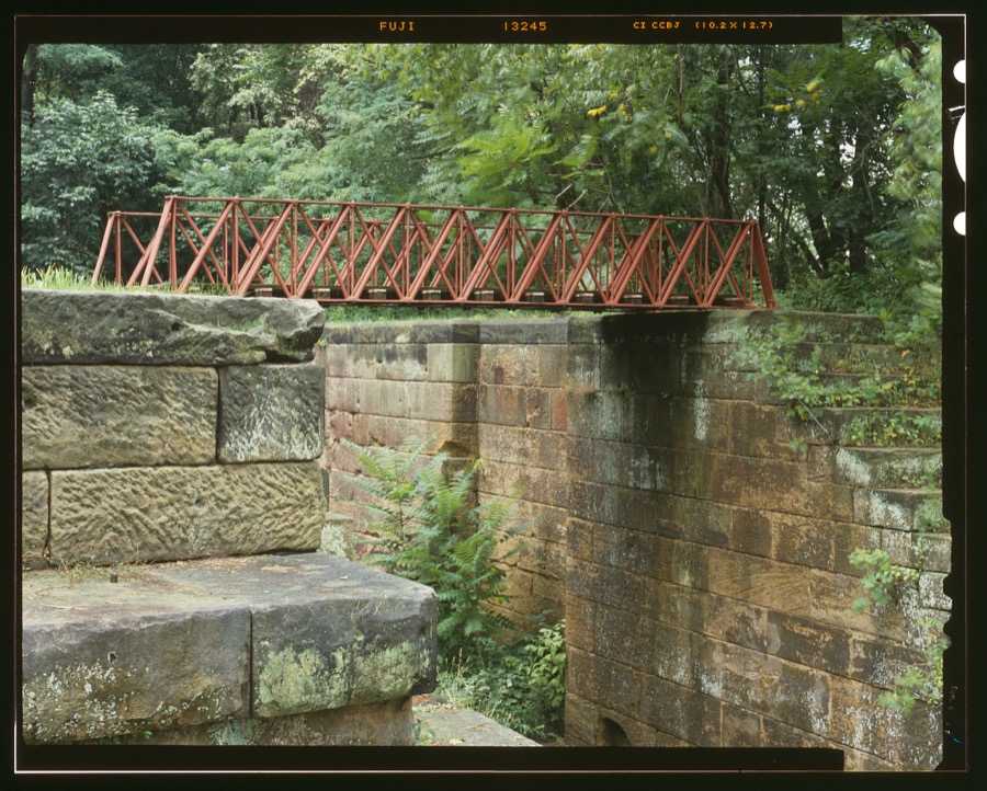 Towpath Bridge, Spanning a lock of Ohio & Erie Canal, Coshocton, Coshocton County, OH