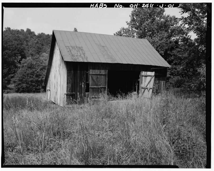 Jeremiah Bean Farmstead, Barn, Southwest side of U.S. Route 50, 1.8 miles south of Guysville, Guysville, Athens County, OH