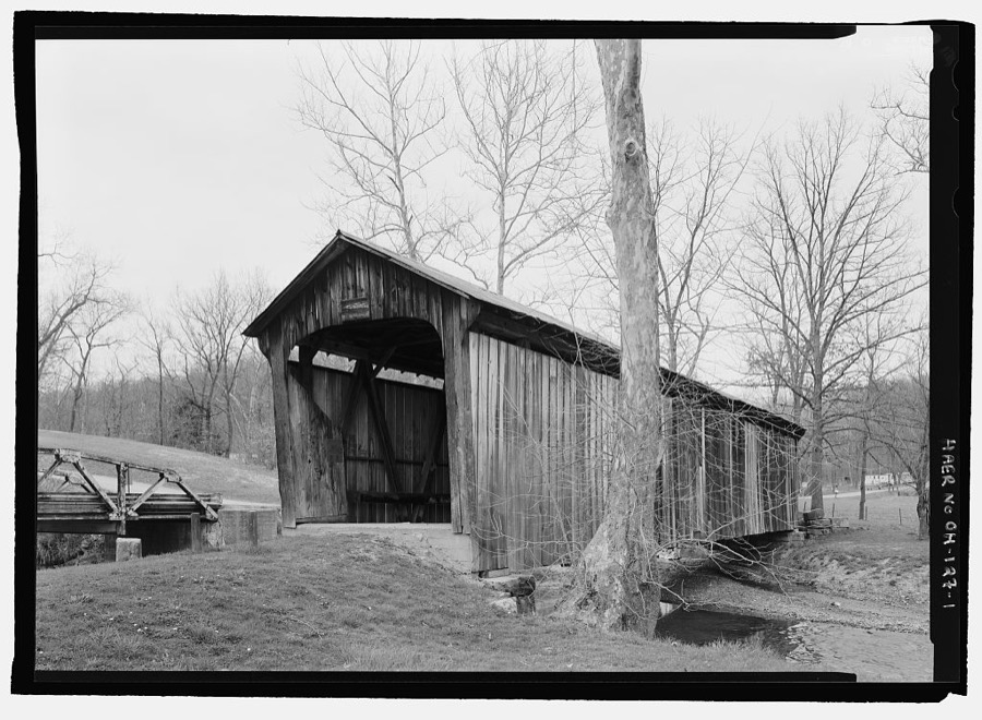 Salt Creek Bridge, Spanning Big Salt Creek, bypassed section of Arch Hill Road (CR 82), Norwich, Muskingum County, OH