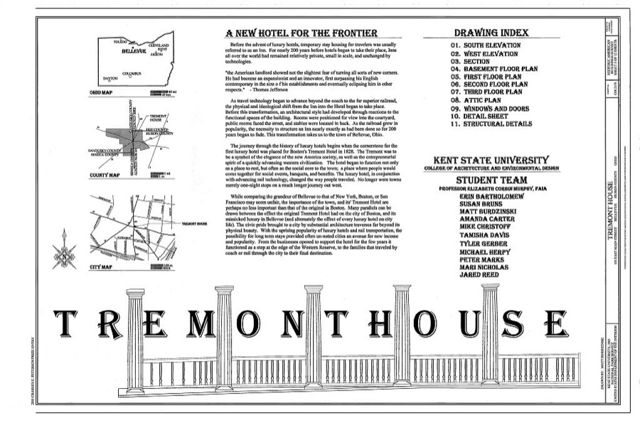 Tremont House, 101 East Main Street, Bellevue, Huron County, OH