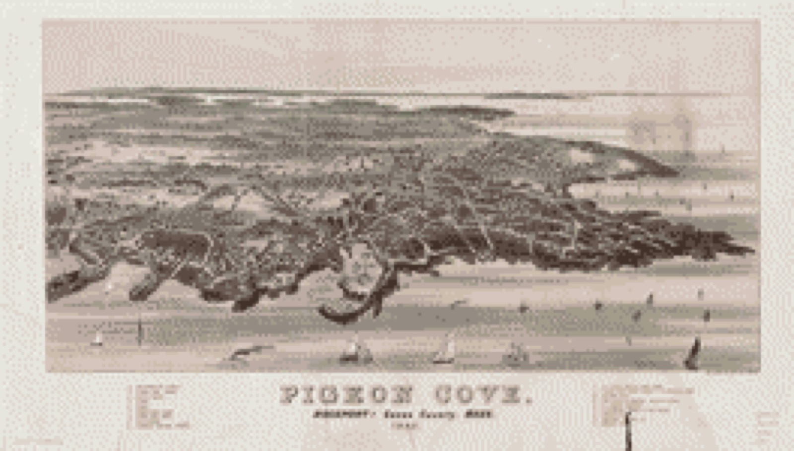 Bird's-eye view, 1886 - Pigeon Cove, Rockport, Essex County, Mass., 1886
