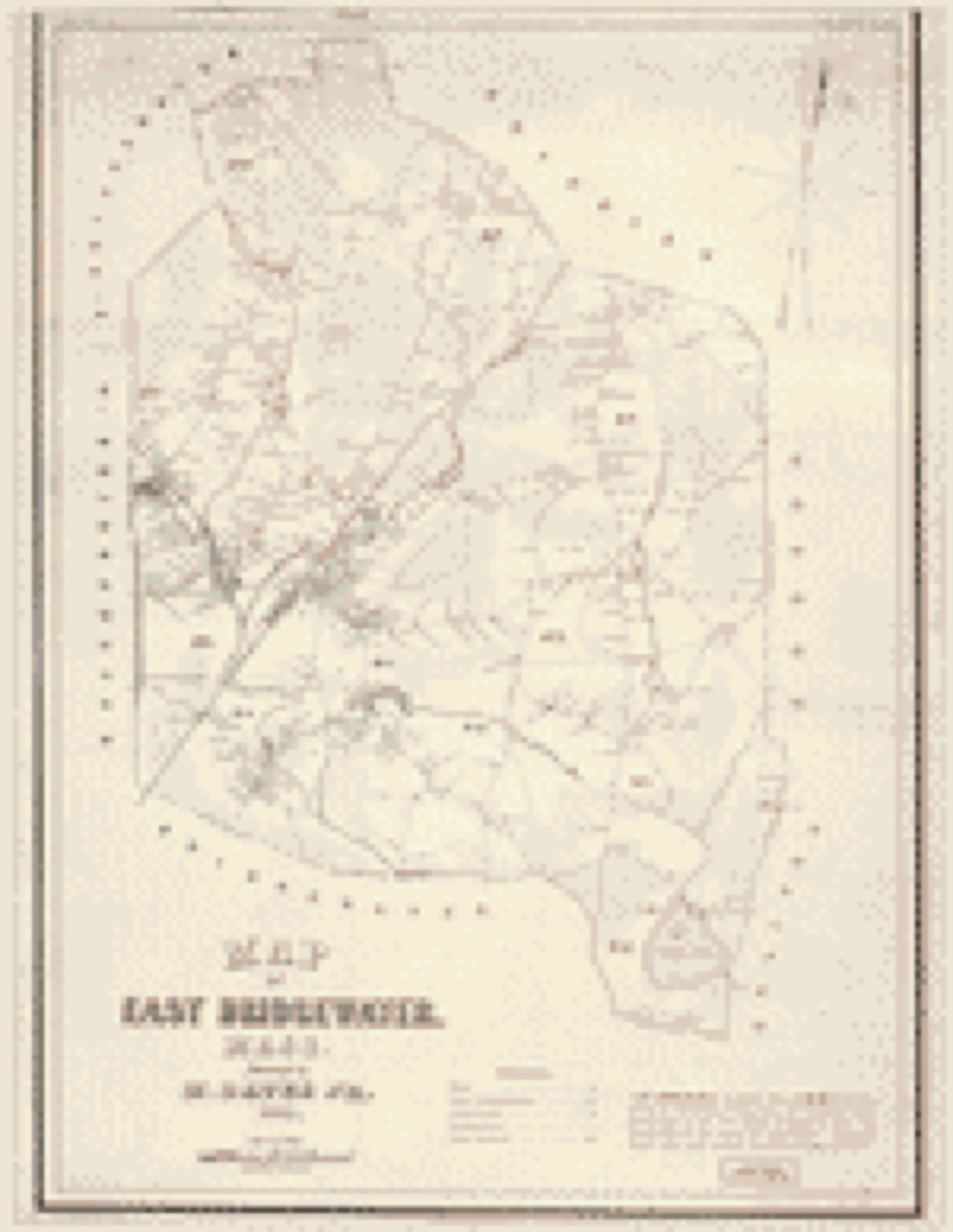 Land ownership map, 1848 - Map of East Bridgewater, Mass