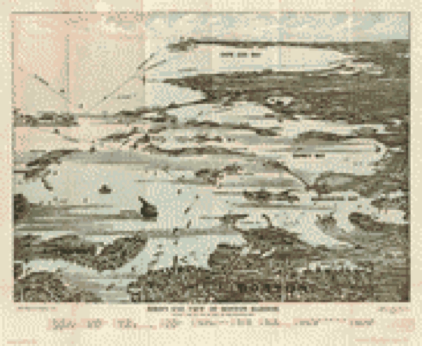 Bird's-eye view, 1920 - Bird's eye view of Boston Harbor along the South Shore to Plymouth, Cape Cod Canal, and Provincetown : in colors : showing all steamboat routes