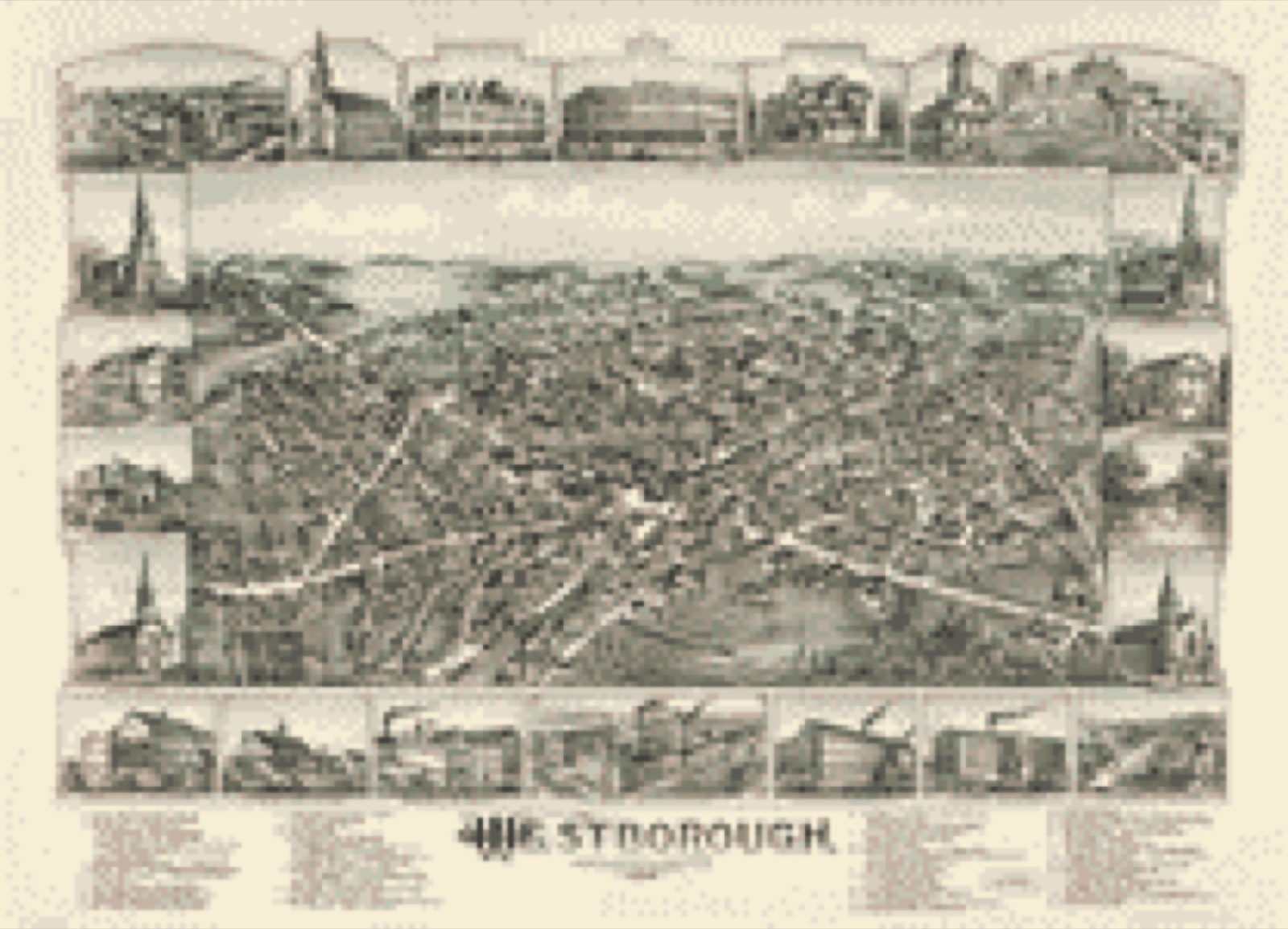Bird's-eye view, 1888 - Westborough, Massachusetts, 1888