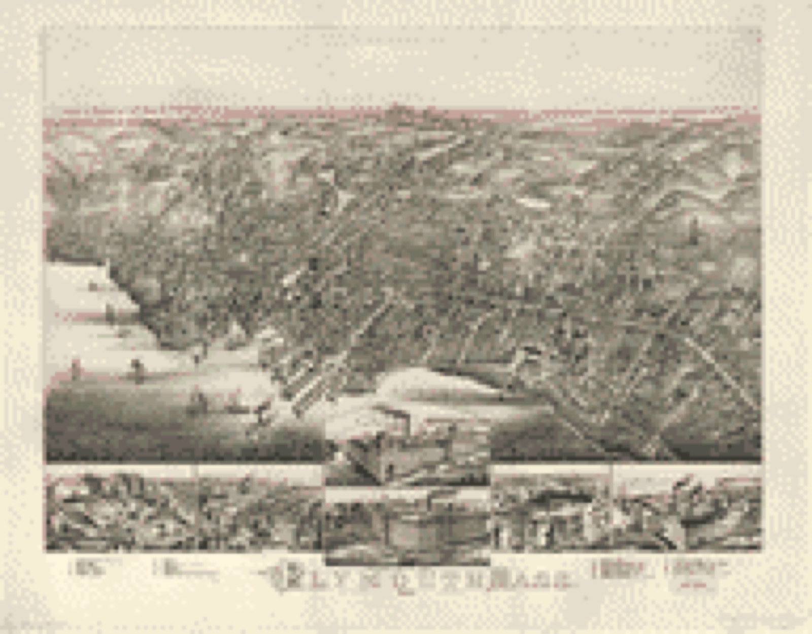 Bird's-eye view, 1882 - Plymouth, Mass., 1882