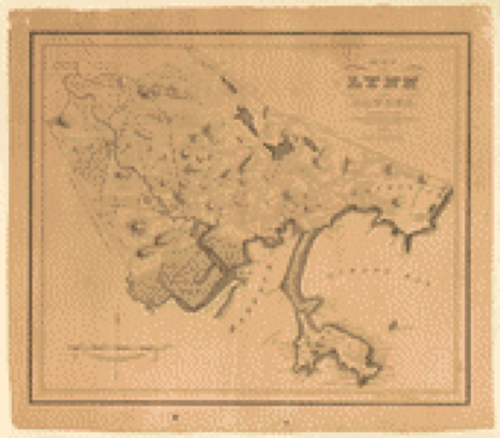 Land ownership map, 1829 - Map of Lynn and Saugus : settled in 1629
