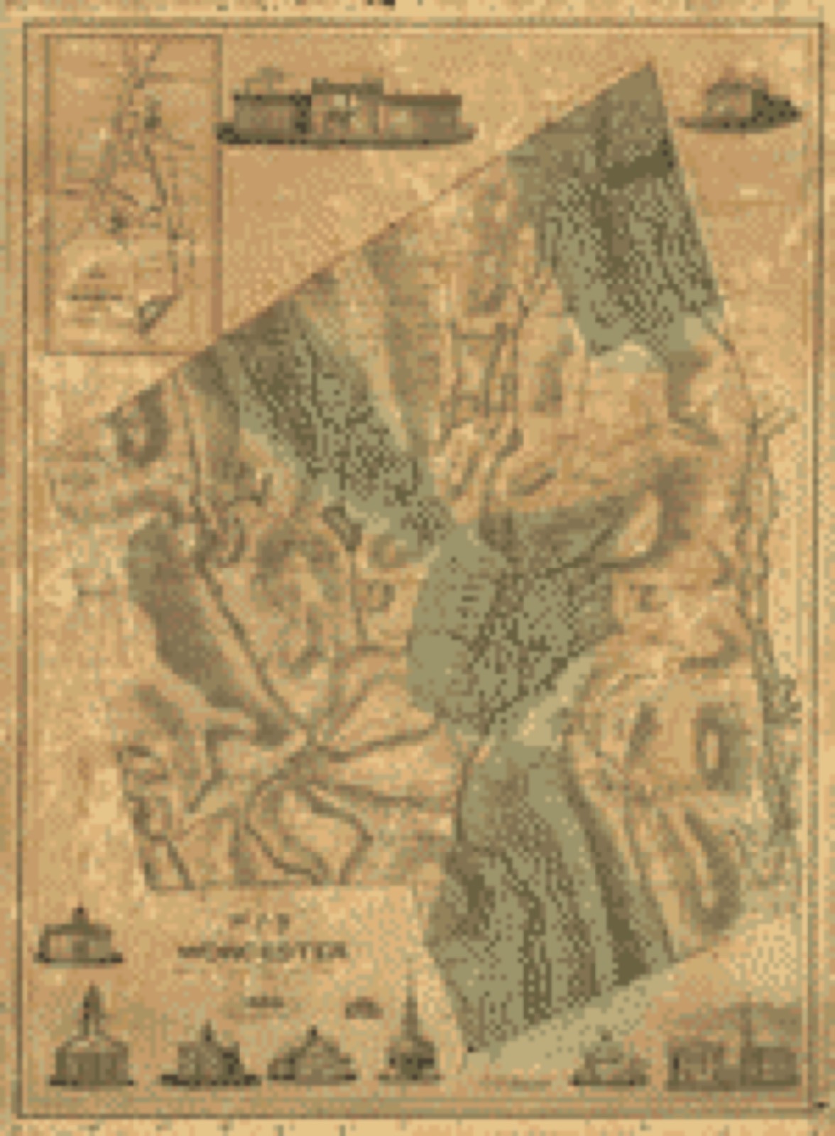 Land ownership map, 1833 - A map of Worcester, shire town of the County of Worcester