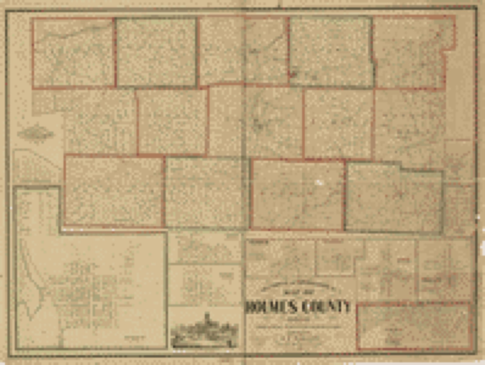 Land ownership map, 1861 - Sectional & topographical map of Holmes County, Ohio