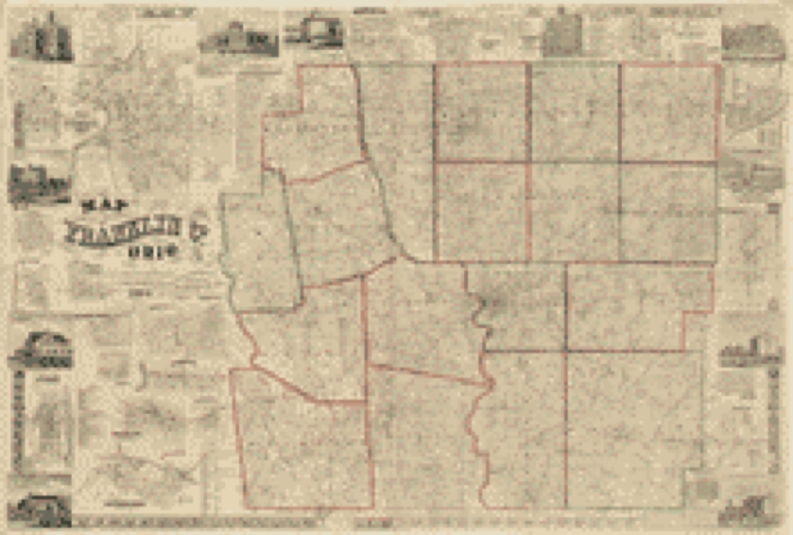 Land ownership map, 1856 - Map of Franklin Co., Ohio