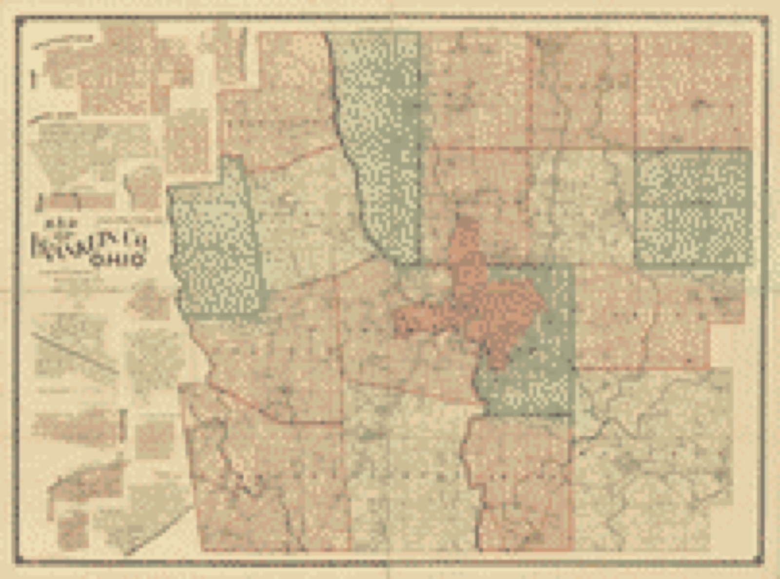 Land ownership map, 1895 - Map of Franklin County, Ohio